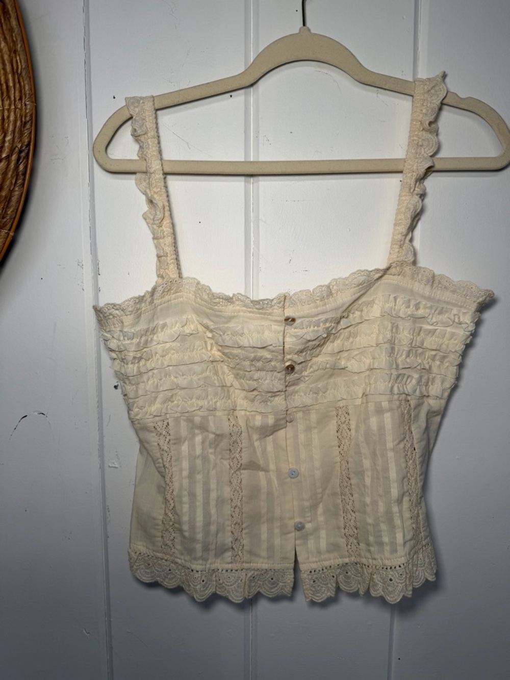 Edikted Hera Button Front Ruffled Top - Picture 2 of 3